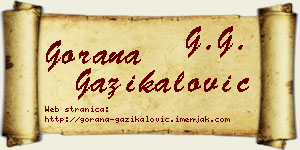 Gorana Gazikalović vizit kartica